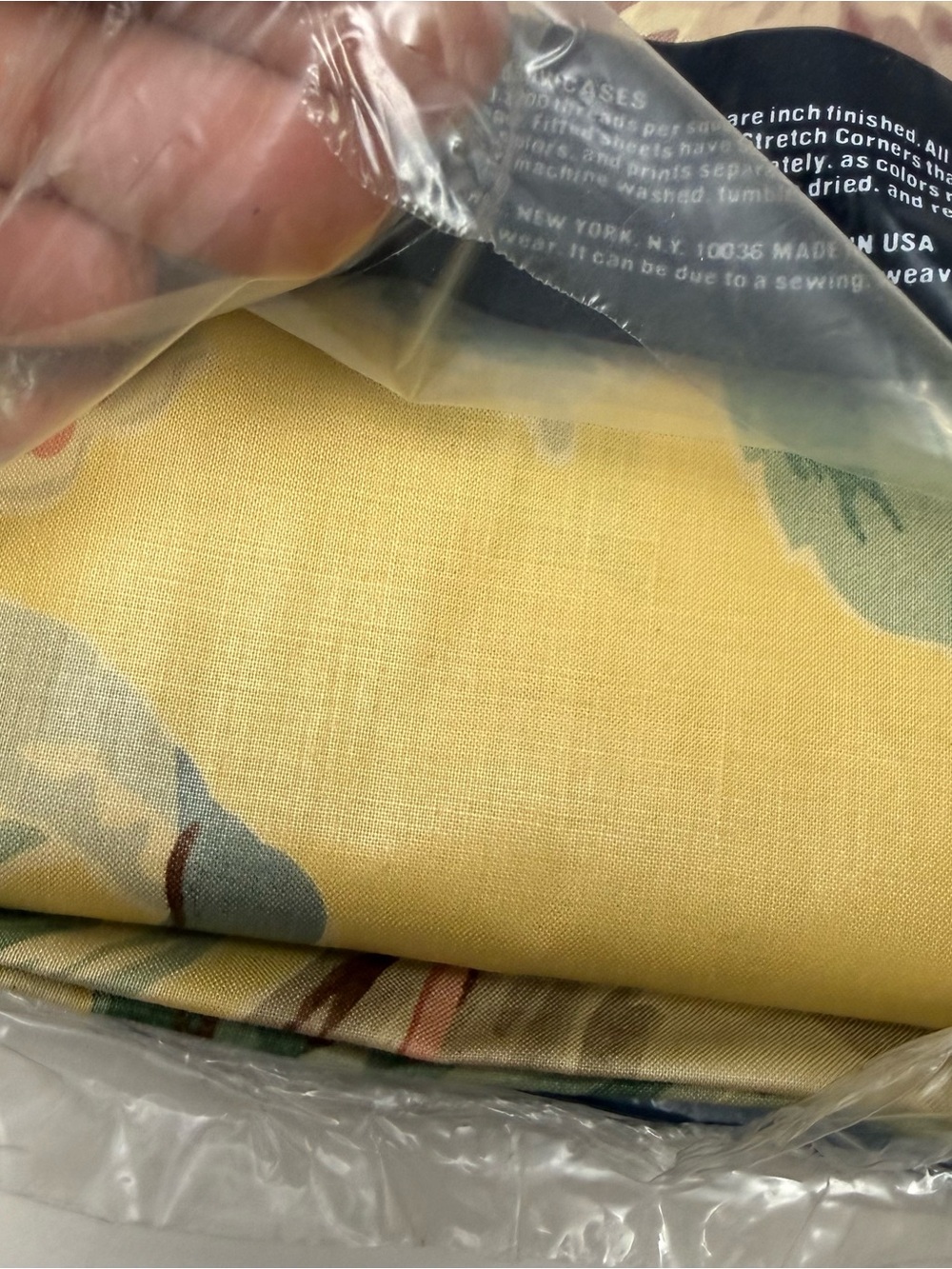Vintage Ralph Lauren Evelyn Yellow Floral Bow Set of 2 IRREGULAR Pillowcases - Picture 7 of 8